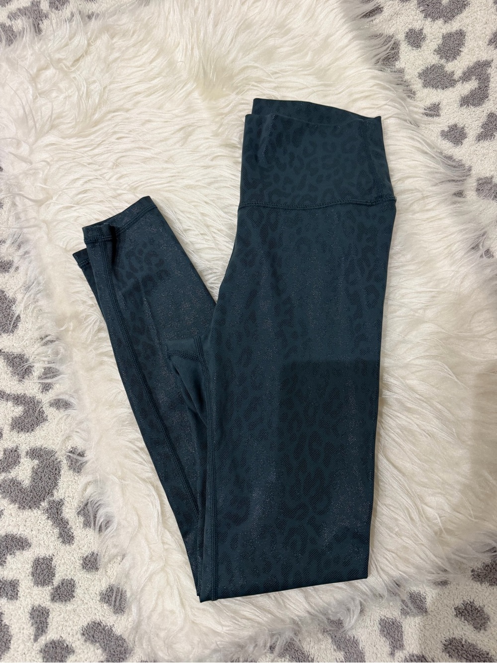 Allfenix Green Leopard-Print Leggings